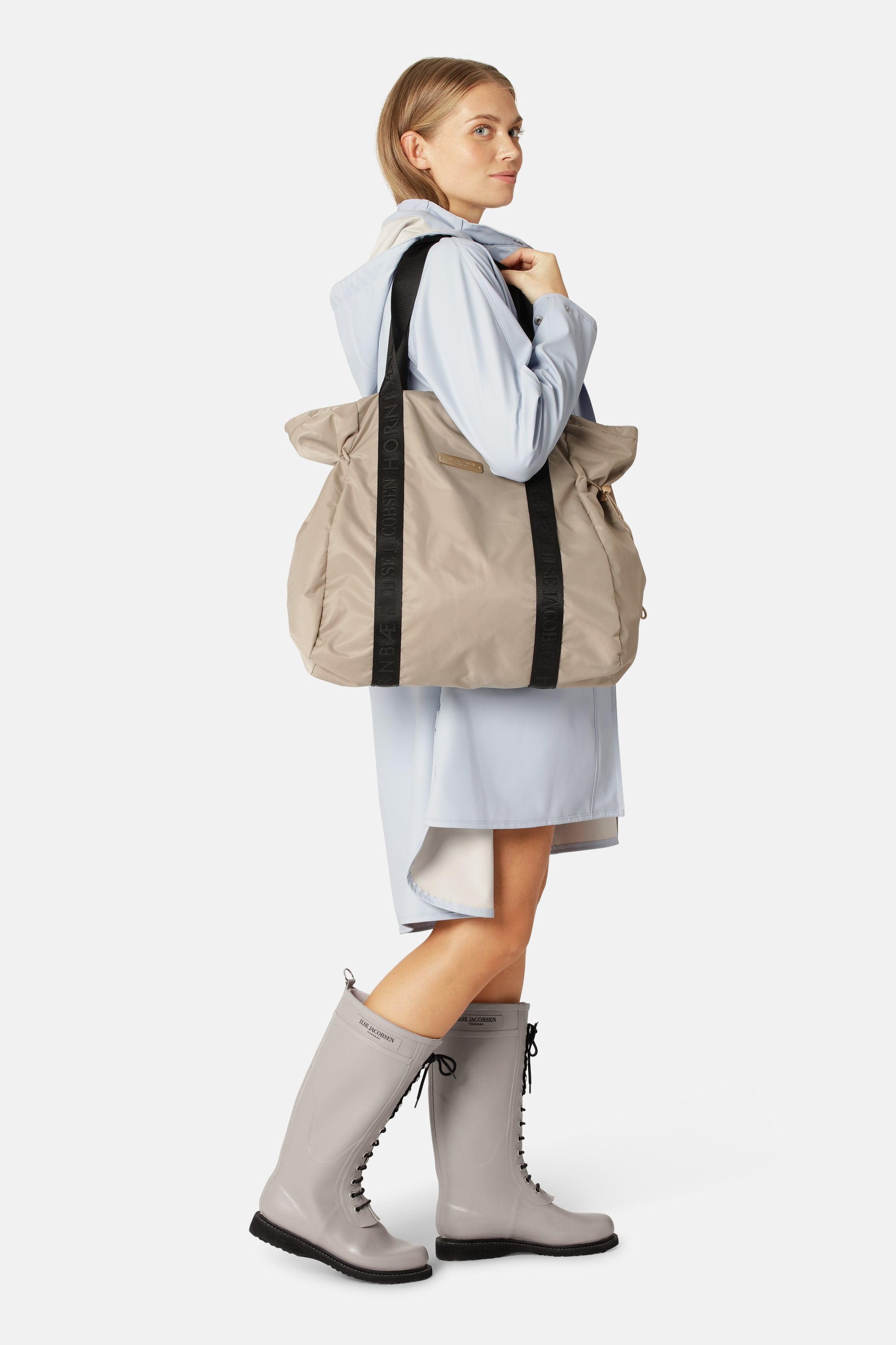 Let Regn Shopper Taske - White Pepper